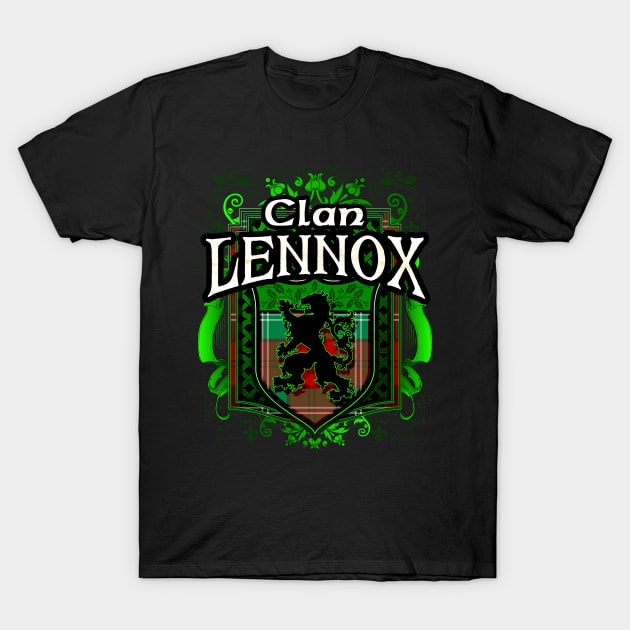Clan Lennox Tartan Lion T-Shirt by Celtic Folk